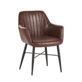 Chaise de salle à manger Herbert - Similicuir marron